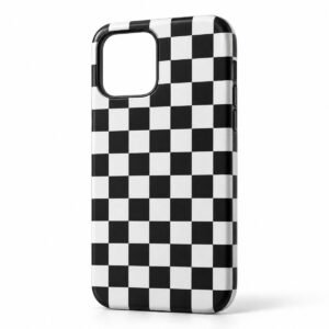 Monochrome Checkerboard Phone Case for iPhone