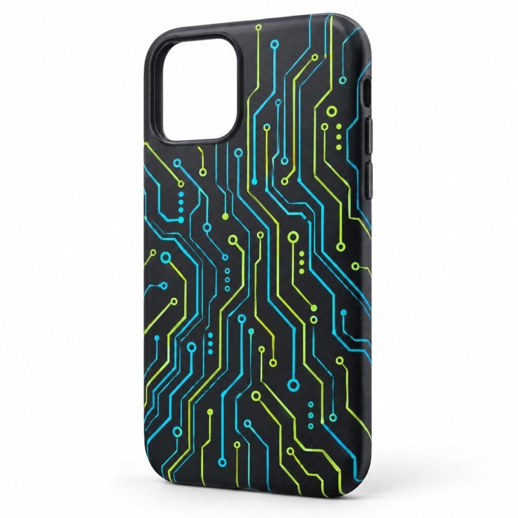 Neon Circuit Phone Case for iPhone